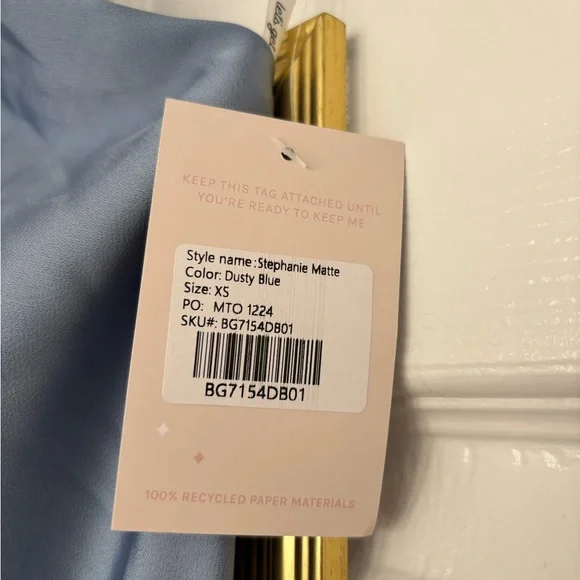 NWT Birdy Grey Dusty Blue Bridesmaid Dress - Picture 6 of 7